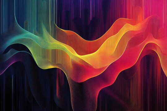 Abstract Colorful Lines Background Digital Art Vector Design