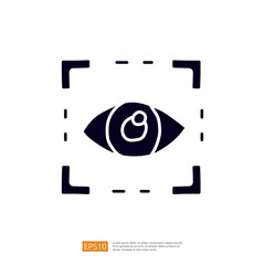 Poster - The image features a stylized eye enclosed in a rectangular frame, symbolizing vision or observation, often used in design or technology contexts.