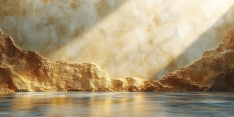 Aufkleber - Textured Beige Wall Background with Grunge and Rustic Patterns in High Definition for Vintage Decor