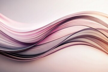 Poster - Abstract Pink Wave Curve Lines Banner Background Design with Black Stripes on White, Soft Dynamic Flowing Light for Modern Graphic Design and Artistic Projects