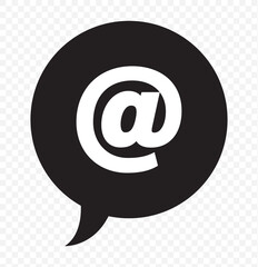 Poster - Mention symbol social media notification with at sign icon. eps 10.