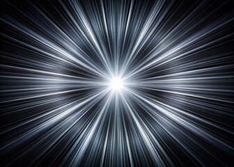 Poster - Abstract Radial Background in Black and White with Divergent Rays Creating a Striking Night Photography Effect, Perfect for Modern Art and Design Projects