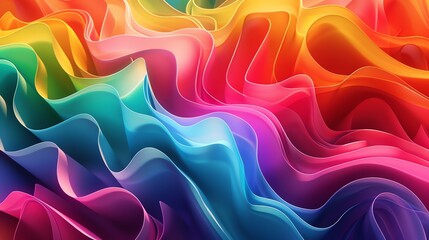 Abstract colorful wavy background with rainbow colors.