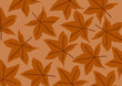© Westend61 - Illustration of autumn leaves in a repeating brown pattern