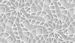 © Westend61 - High-quality 3D abstract illustration with a seamless grid pattern in white plastic material.