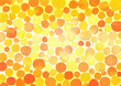© Westend61 - Watercolor pattern with circles and dots in yellow and orange tones, hand-painted on paper.