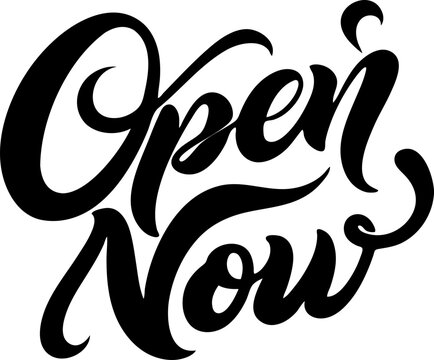 Open now lettering