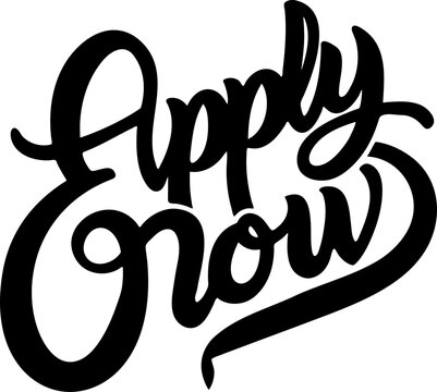 Apply now lettering