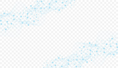 Poster - Molecular abstract structure background. Scientific vector illustration with molecule DNA. Medical, science and technology concept for banner template or header
