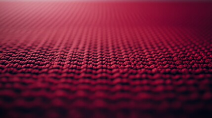 Poster - Close-up view reveals a detailed textile featuring deep reds, enhanced by light and shadow, perfect for abstract designs or product displays with space for text