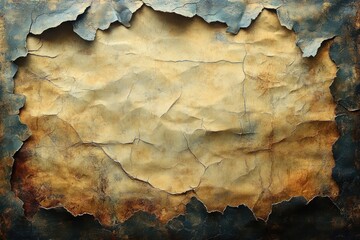 Aufkleber - vintage parchment texture earthy tones soft lighting nostalgic aged effects background elegant brown paper