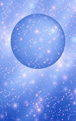 Wall Mural - Blue Orb Amidst Sparkling Celestial Dust