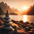 © AH Studio - stack of stones on the beach