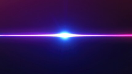 Poster - A purple and blue lighted line with a bright blue spot in the middle