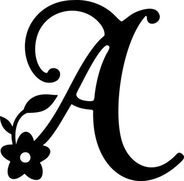 Floral letter A