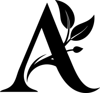 Floral letter A