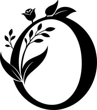 Floral letter O
