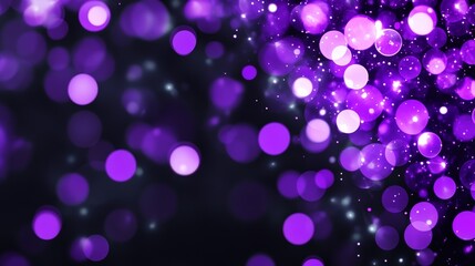Poster - Purple background with purple and black dots. The dots are scattered all over the background