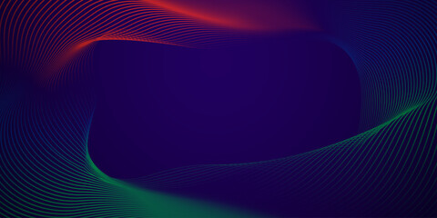 Poster - Gradient swirl lines vector abstract background