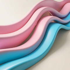 Poster - Colorful Abstract Ribbons Create a Dynamic Flow Across a Soft Background in This Modern Design Artwork