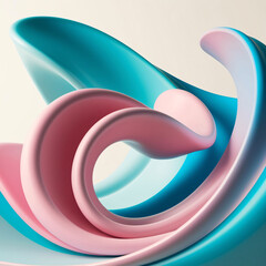 Poster - Colorful Abstract Ribbons Create a Dynamic Flow Across a Soft Background in This Modern Design Artwork