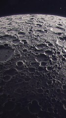 Wall Mural - Vertical Moon Reveal With Zoom in to Show Planet Earth