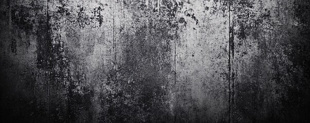 Leinwandbilder - Dark grunge concrete wall creating dramatic background texture