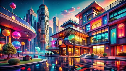 Poster - Architectural Marvels: A Sneaky Exploration of Digital Design in Modern Structures with Wry Elements that Blend Form and Functionality in a Unique Perspective