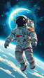 © 玉琨 贺 - Astronaut Floating in Space