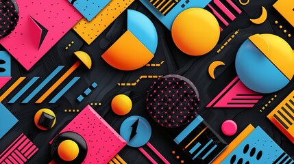 Poster - Illustration of abstract background with pastel minimal linear patterns shape and line. Template ready for use in web banner or print design, Generative AI.