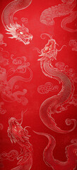 Wall Mural - A red background with a black snake on it