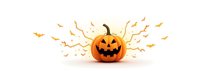 Poster - A Halloween spirit is depicted on a white background in a generative AI created PNG image._00001_