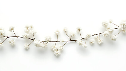 Aufkleber - A delicate winter garland is subtly showcased against a clean white backdrop with plenty of empty space for emphasis._00001_