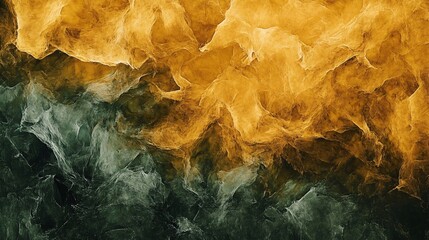Aufkleber - Abstract yellow and green mixing colors creating stunning visuals