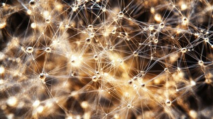 Poster - A web of interconnected nodes, showcasing the interdependence of concepts and the complexity within comprehensive systems. Concept of interconnectedness