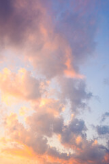 Wall Mural - dramatic clouds in the sky during sunset