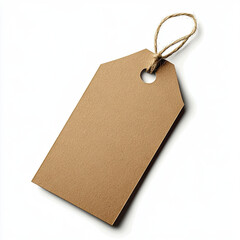 An empty brown tag with string