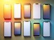 © Four888 - Blank Mobile Smartphone Mockup for Presentation, Cellular Telephone Graphic Design, Empty Screen Illustration for Device Showcase, Digital Display Space Concept, Modern Communication Device