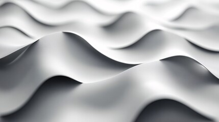 Aufkleber - Smooth white waves forming an abstract landscape
