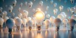 © Anelya - Illuminating creativity with ai generated wall textures featuring glowing light bulbs in a surreal arrangement