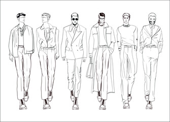 Wall Mural - Fashion man sketch_-2_2024.11.27--01.eps