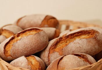 Wall Mural - bread in a basket