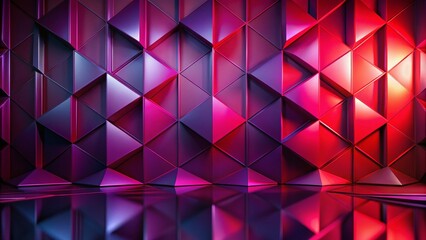 Poster - Captivating Abstract 3D Gradient Background in Rich Red and Violet Tones Set Against a Dark Canvas, Perfect for Creative Projects and Visual Enhancements