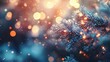 © DruZhi Art - Winter Blurred Background with Sparkling Snowflakes and Soft Glowing Lights Creating a Festive and Cozy Scene