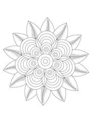 Wall Mural - Flower coloring pages for kids