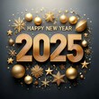 © HNGFX - Happy New Year 2025 Celebration with Golden Text and Vibrant Fireworks Display, Perfect for Greeting Cards, Social Media Posts, Event Promotions, and Festive Decorations'