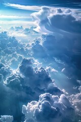Wall Mural - stunning cloudscape bathed in soft blue light