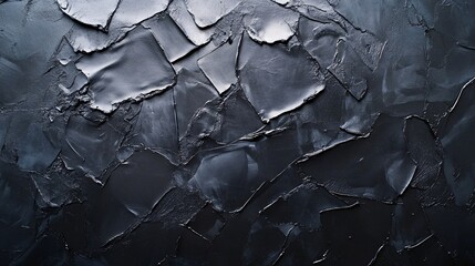Poster - Black textured wall creating dramatic and abstract pattern
