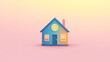 © Tahsin - Stylized house illustration with vibrant colors on a pastel background