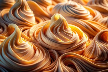 Poster - Captivating Low Light Photography of an Abstract Background Featuring Cream-Colored Lines in a Fluid Design for Creative Projects and Modern Art Displays